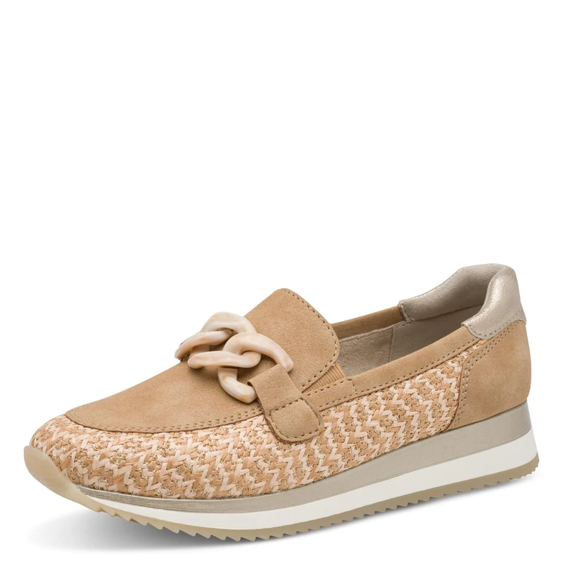 Jana Women's Damen Sneaker Slip On Vegan 8-24766-42, Lt Natural, 5 UK