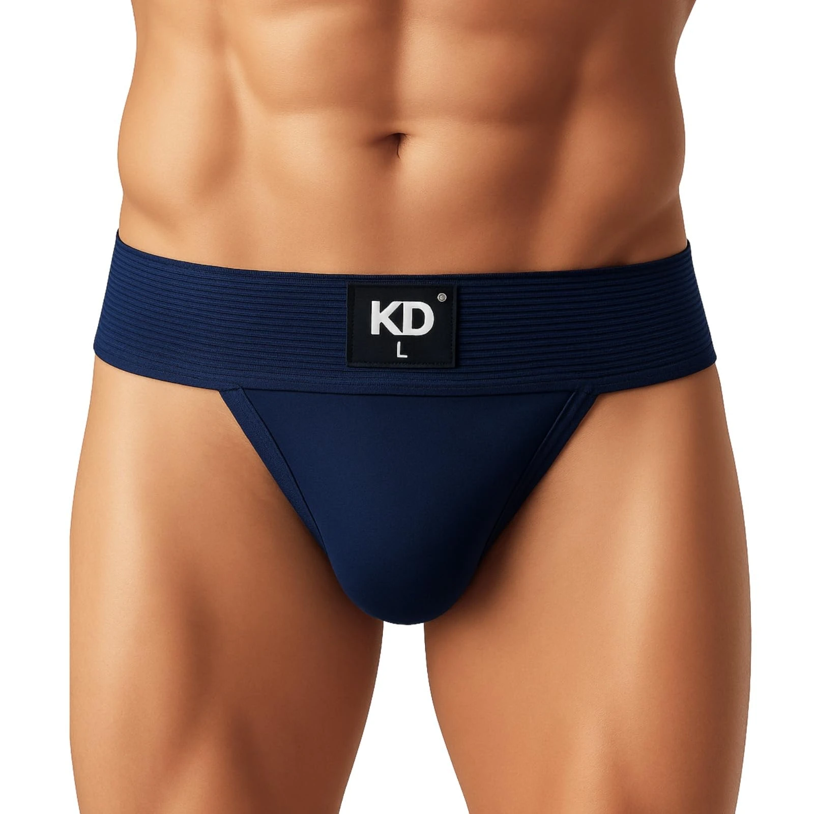 KD Willmax Men’s Regent Gym Jockstrap Cotton Supporter | Soft Waistband | Full Back Coverage | Sports Fit (UK, Alpha, XXL, Regular, Regular, Navy Blue - Pack of 1)