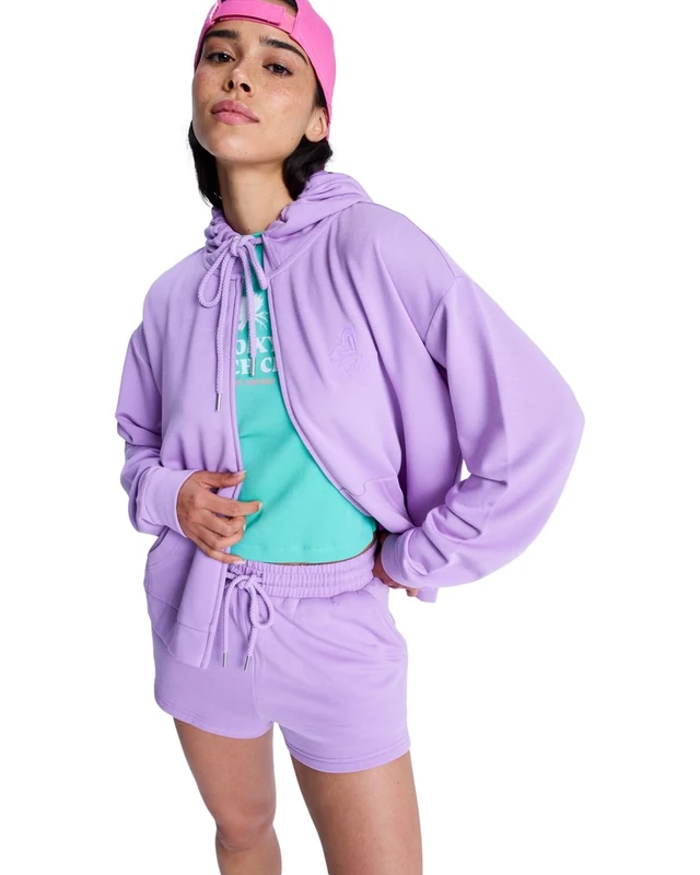 Roxy Fleece sweater SURFING BY DAYLIGHT FULL ZIP Womens Purple