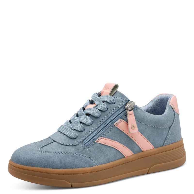 Jana Women's Low Vegan 8-23784-44 Trainers, Sky/Peach, 37 EU