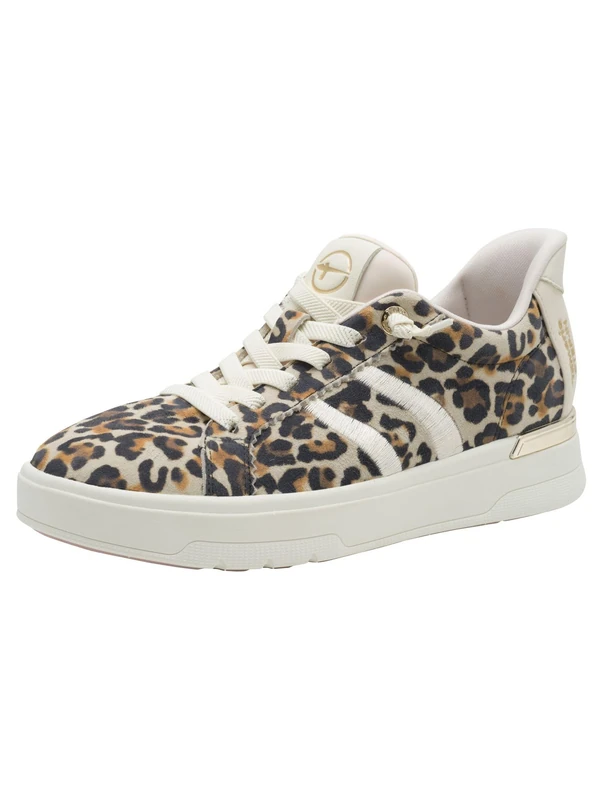 Tamaris Women's Comfort Damen Sneaker Low 8-83733-46, Leopard, 4 UK