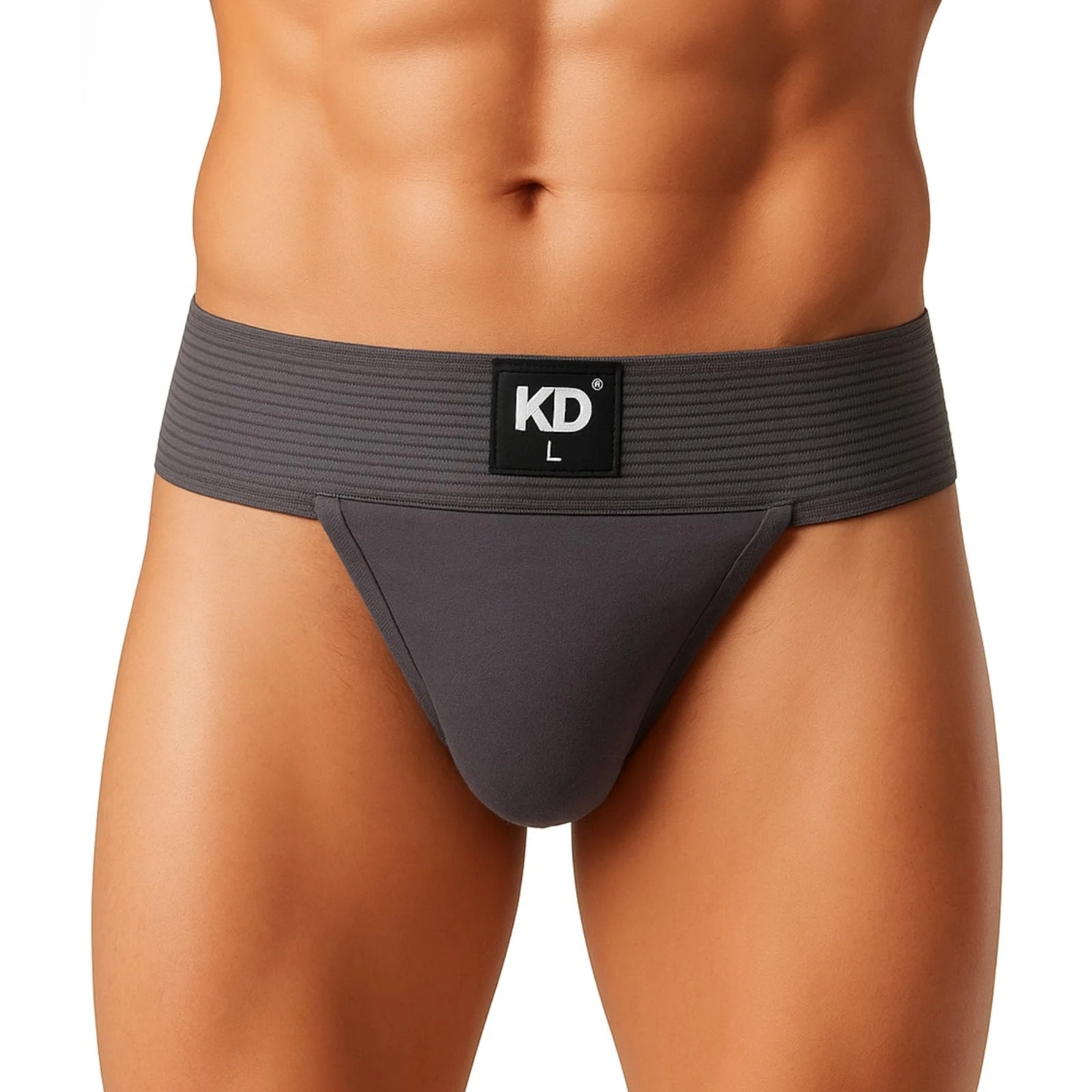 KD Willmax Men’s Regent Gym Jockstrap Cotton Supporter | Soft Waistband | Full Back Coverage | Sports Fit (UK, Alpha, XXL, Regular, Regular, Grey - Pack of 1)
