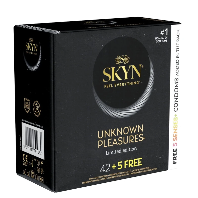 Skyn Unknown Pleasures 42+5free Condom Mix Transparent One Size - Image 1