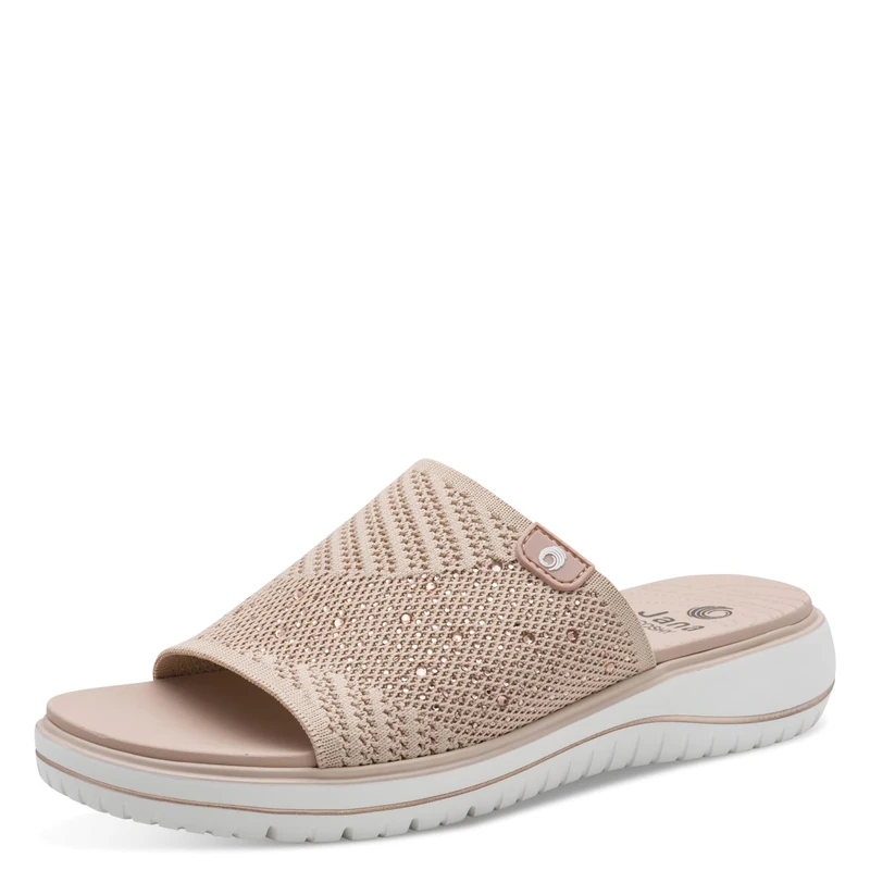 Jana Women's COSHY Mule Flat 8-27264-46 Flat Sandals, Powder, 41 EU