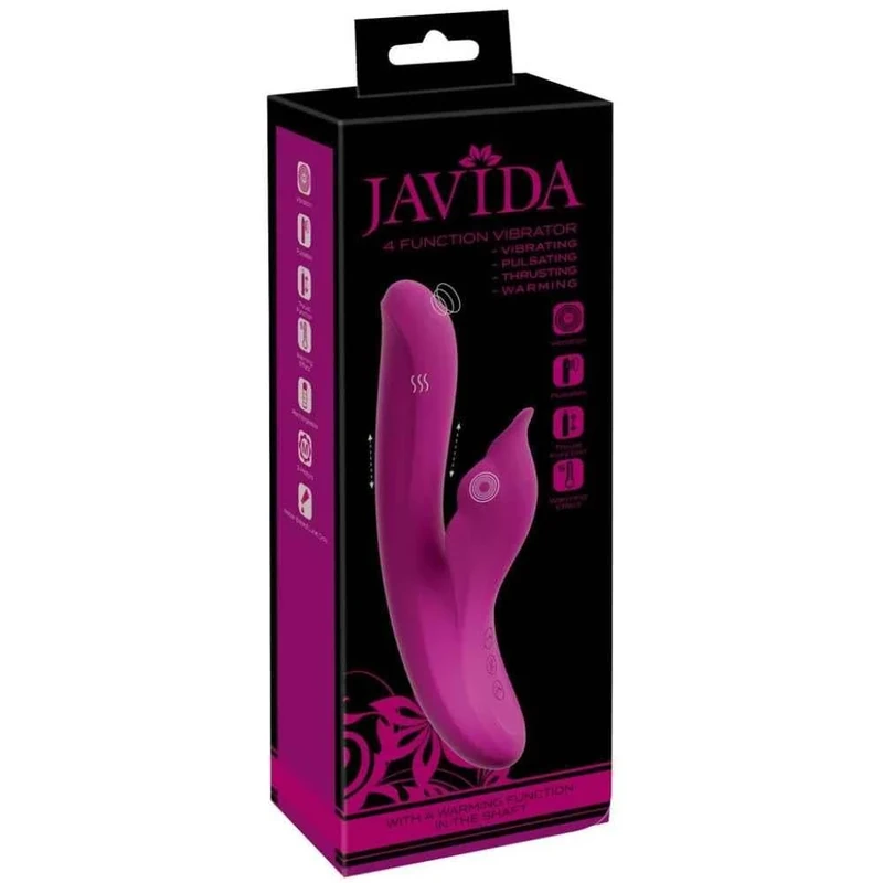 Javida 4-Function Rabbit Vibrator Purple 2,7-3,6 cm