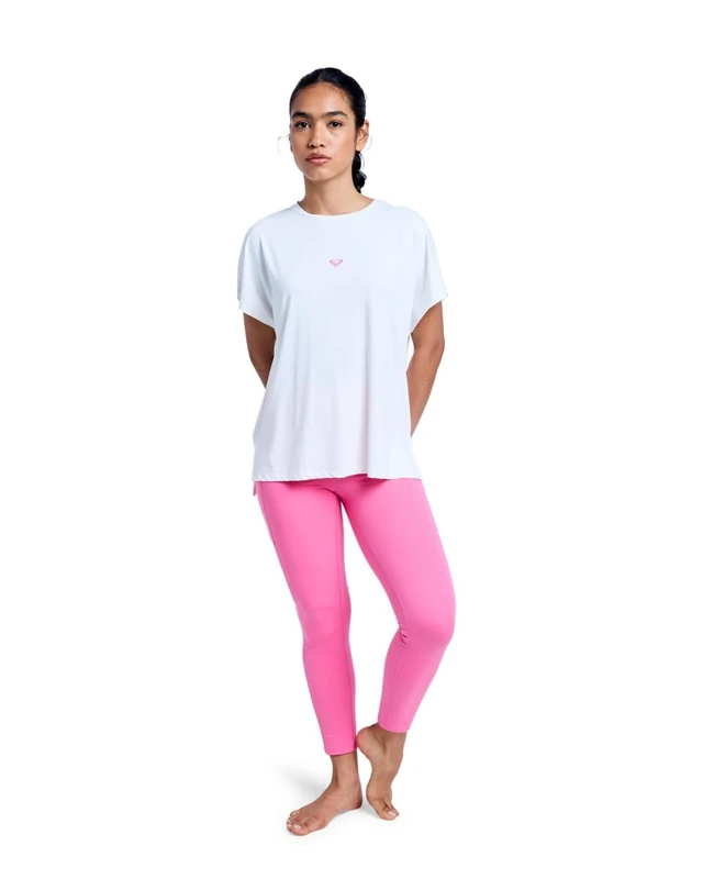 Roxy Sport Leggings Heart INTO IT Ankle Legging Womens Pink