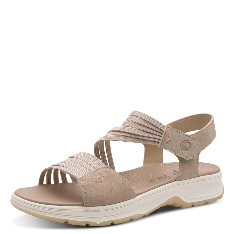 Jana Women's COSHY Flat 8-28661-46 Flat Sandals, Taupe/Peach, 42 EU