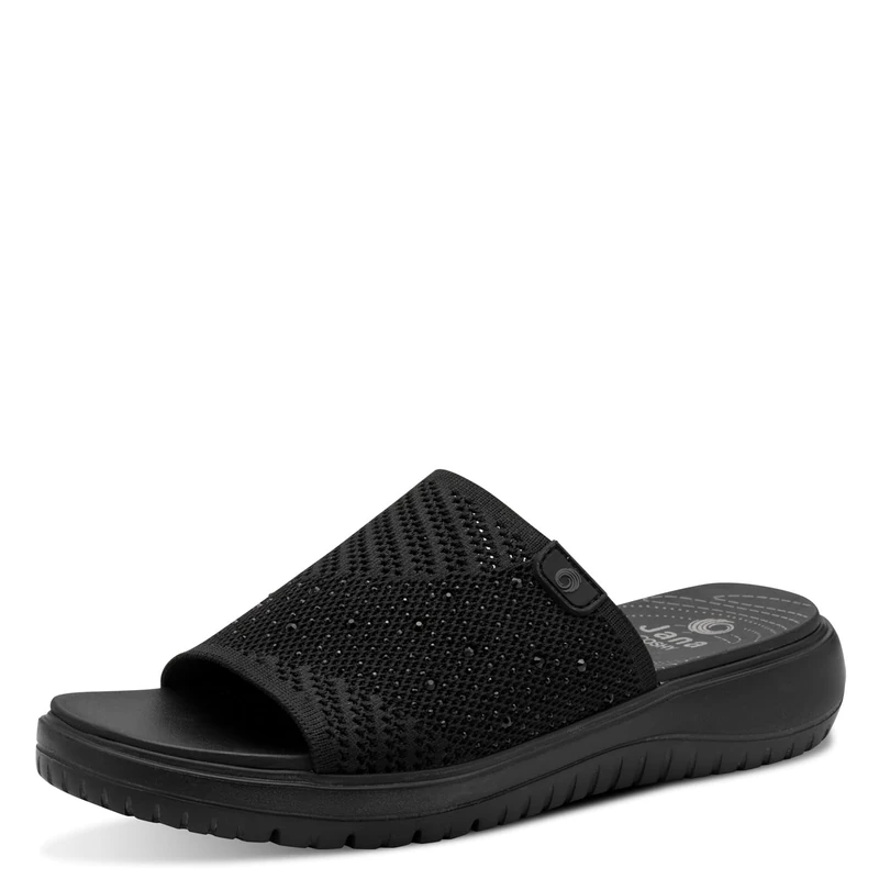 Jana Women's COSHY Mule Flat 8-27264-46 Flat Sandals, Black, 40 EU