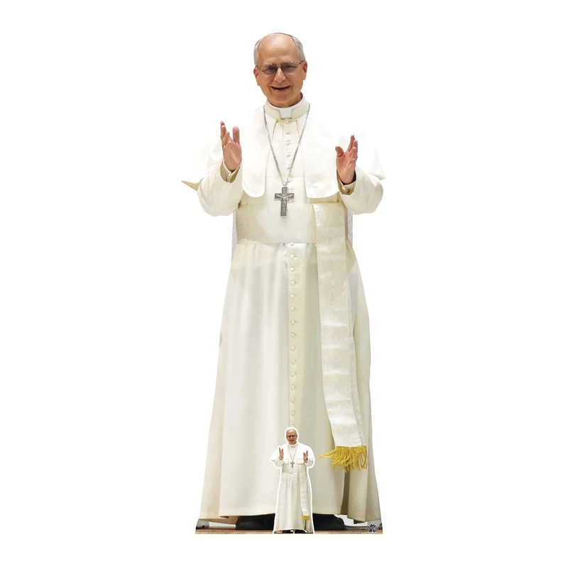 Star Cutouts SC4620 Pope Leo XIV Lifesize Cardboard Cutout 176cm – Religious Celebration Display for Baptism, Communion & Confirmation Gifts