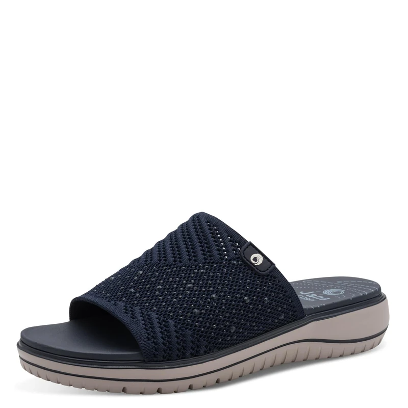 Jana Women's COSHY Mule Flat 8-27264-46 Flat Sandals, Navy, 39 EU