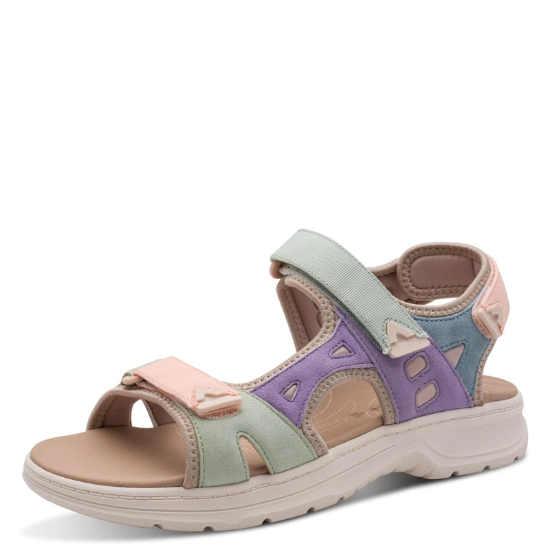 Jana Women's Softline Flat 8-28662-46 Flat Sandals, Multicoloured, 37 EU