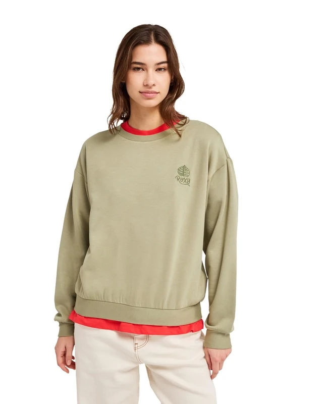 Roxy Fleece sweater SURFING BY MOONLIGHT Womens Green