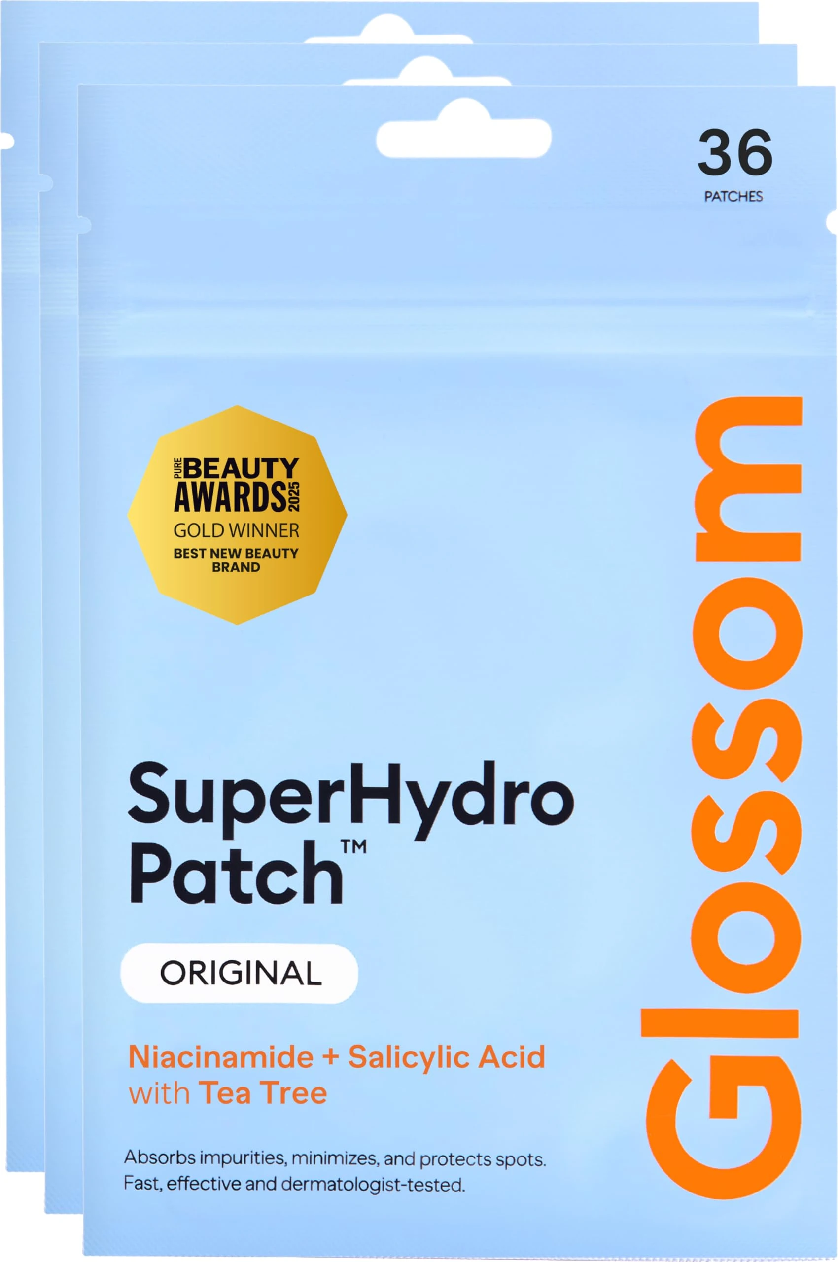 Glossom SuperHydro Patch Acne Patches – Pack of 108 Spot Hydrocolloid Pimple Patches for Spot Treatment, Breakout Blemish Stickers & Spot Dots for Face – Korean, Vegan, Cruelty-Free
