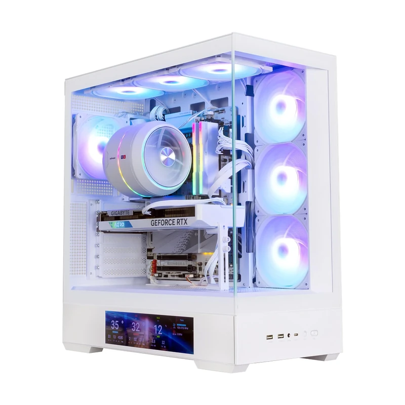 Zalman P40 DS Medium Tower Computer Case (White)