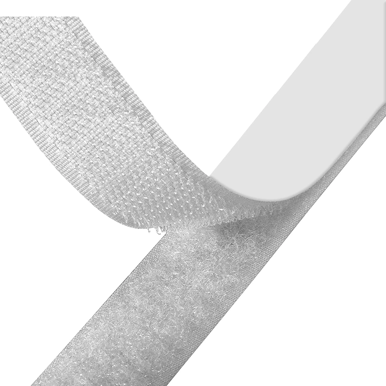 GRIPPA | White Self Adhesive Tape Hook and Loop Strip, 1 Metre Pair - Sticky Backed Fastening Tape | Multiples Sent as Continuous Length | 20mm Wide (White)