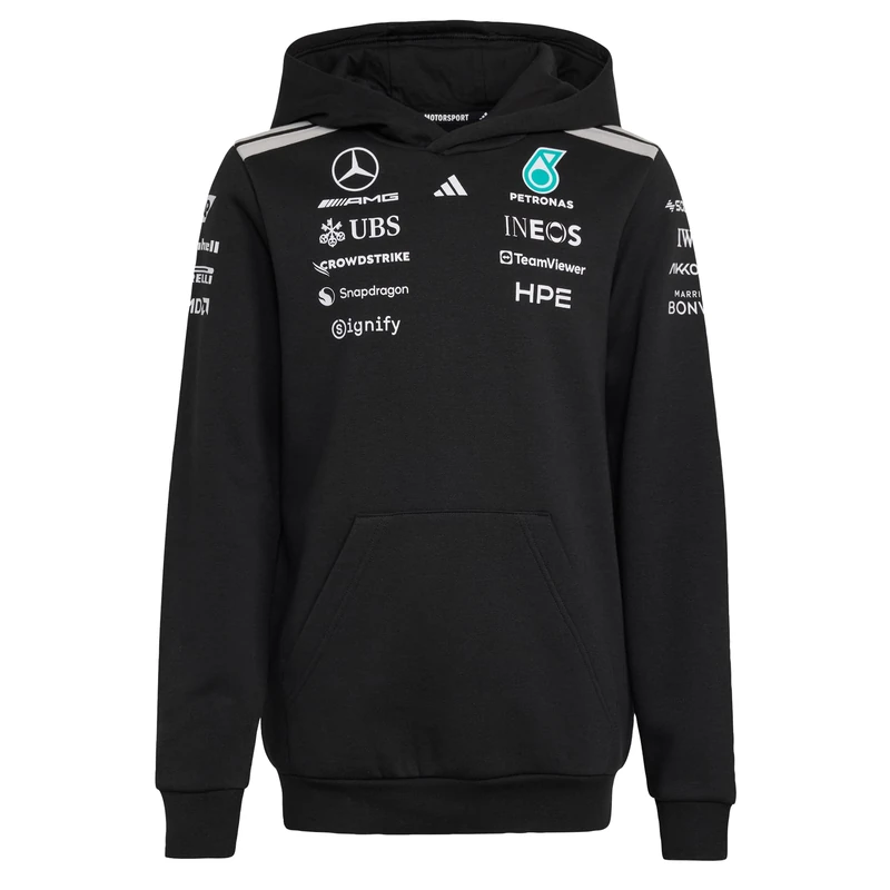 adidas Unisex Kids Mercedes - Amg Petronas Formula 1 Team Driver Hood Sweatshirt, black, 15-16 Years
