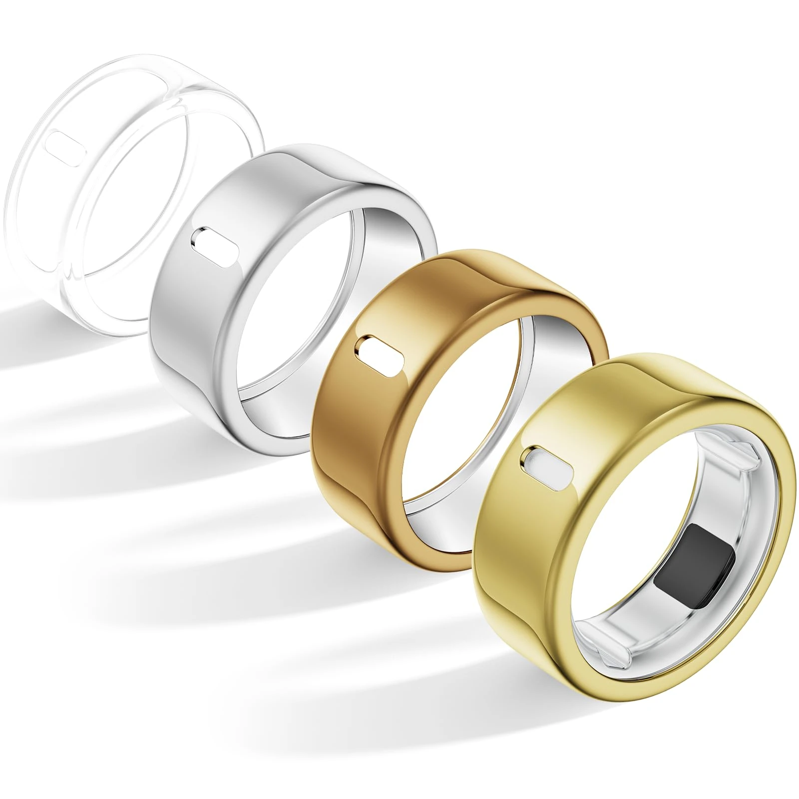 Cover Compatible for Oura Ring Gen 4/3 Horizon/Gen 3 Heritage(Not for Oura 4 Ceramic), Surport Charging with Cover on, Anti-Scratch TPU Ultrahuman Ring AIR Protector for Men Women Workout Gym-Size 8