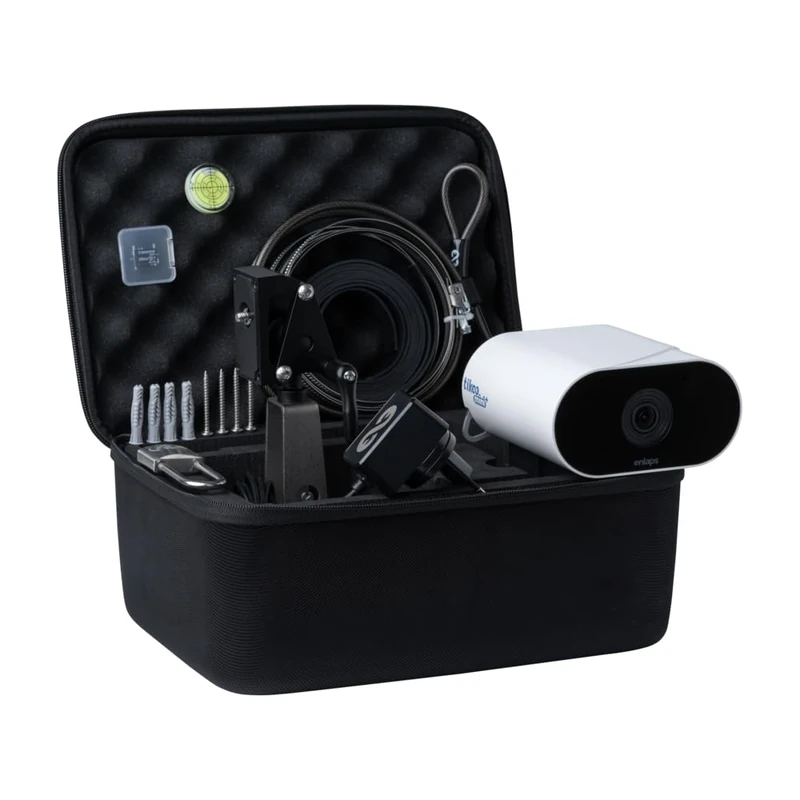 Pack Tikee Mini+ with Soft case - 12MP 4K Autonomous Timelapse Smart Camera, 120° Wide Angle, 4G/LTE WiFi, Remote Monitoring, IP66, Ideal for Renovation, Indoor & Outdoor, Waterproof Connector