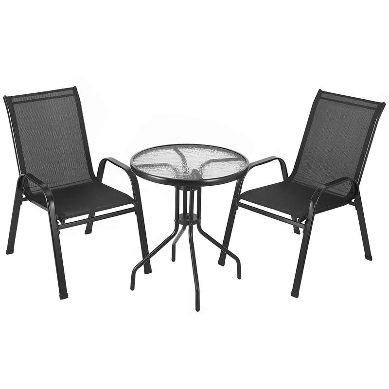 Clevich 3-Piece Patio Bistro Set - Outdoor Garden Furniture