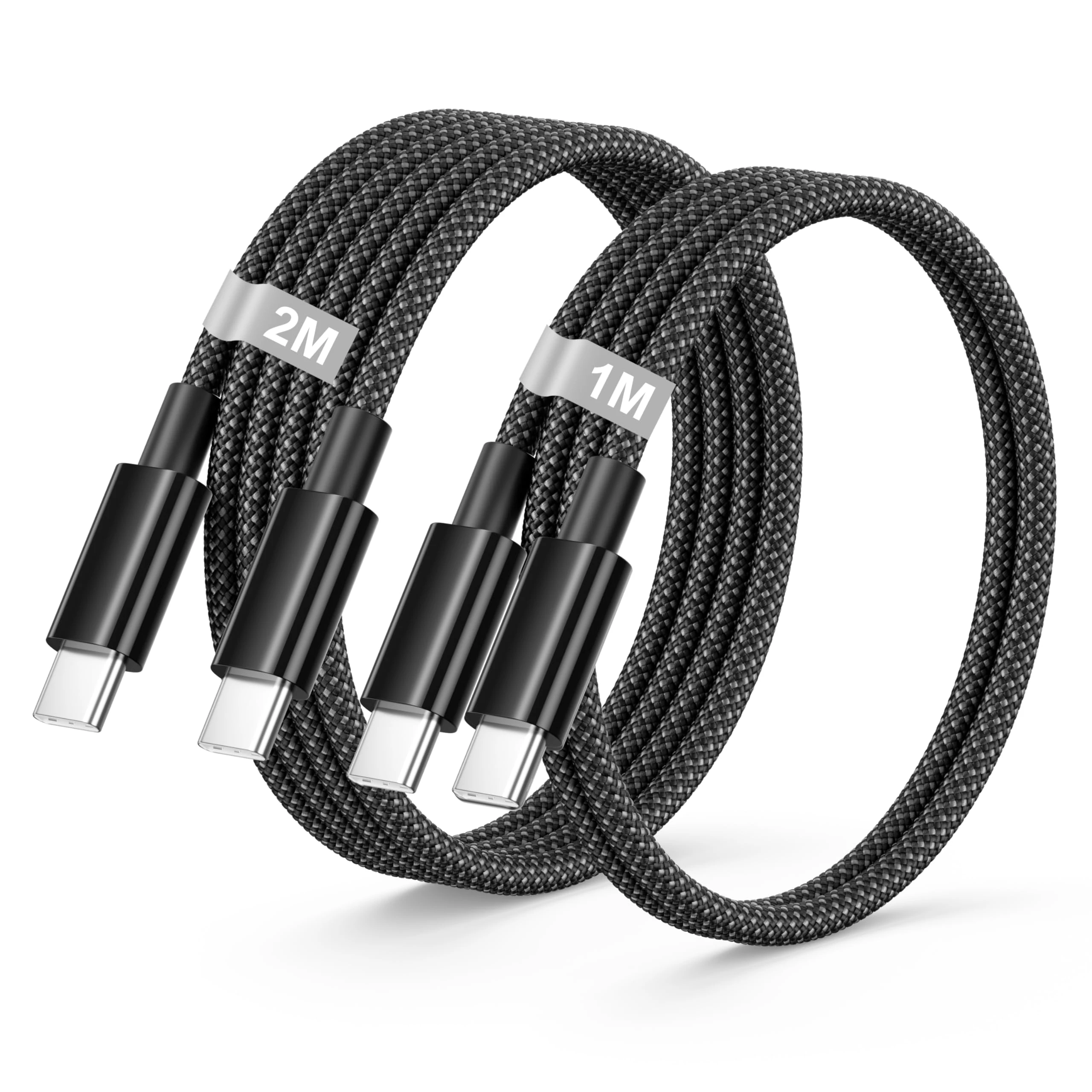 USB C Charger Cable 1M+2M 2Pack, 60W Samsung Charger Cable Fast Charge USB C to USB C Cable Type C to Type C Cable Fast Charging Lead Wire for Samsung Galaxy S25 S24 Ultra, iPhone Air 17 16 15 Pro Max