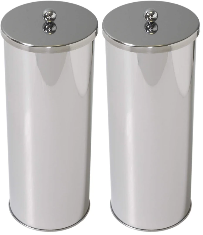 Zenna Home toilet paper canister, Stainless Steel, Size: Pack of 2