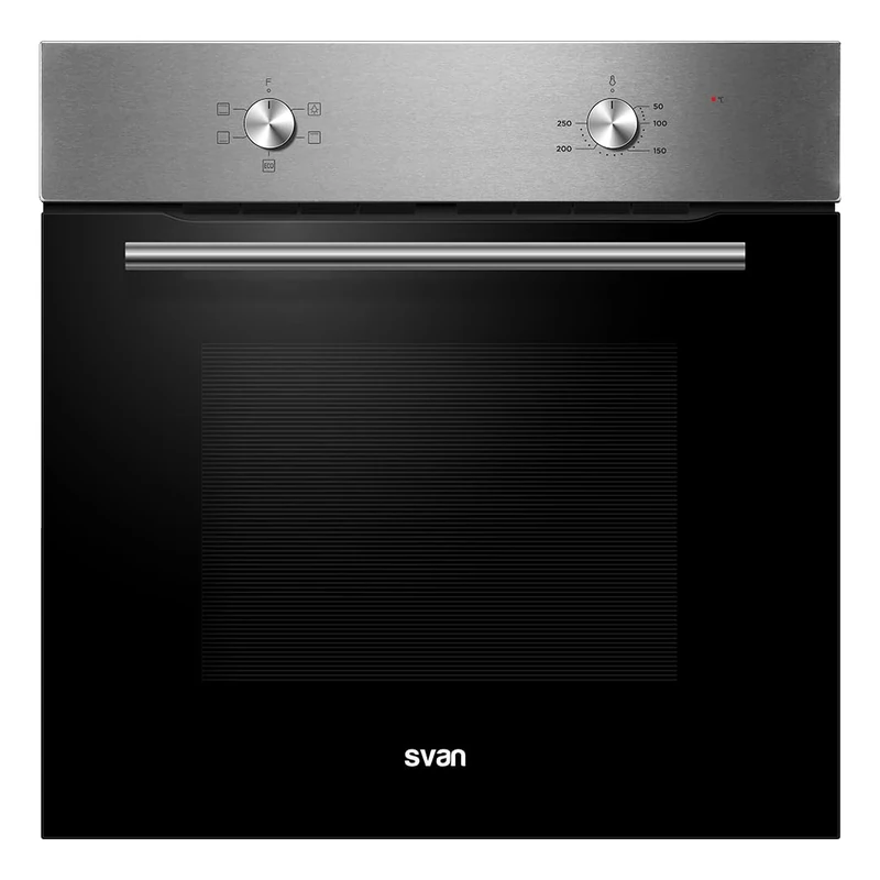 Svan Horno Multifunción Básico Inox SH4701EX. Capacidad 75 Litros, 2100W, 4 Programas, Interior Esmaltado, Fácil Limpieza, Eficiencia Energética Clase A