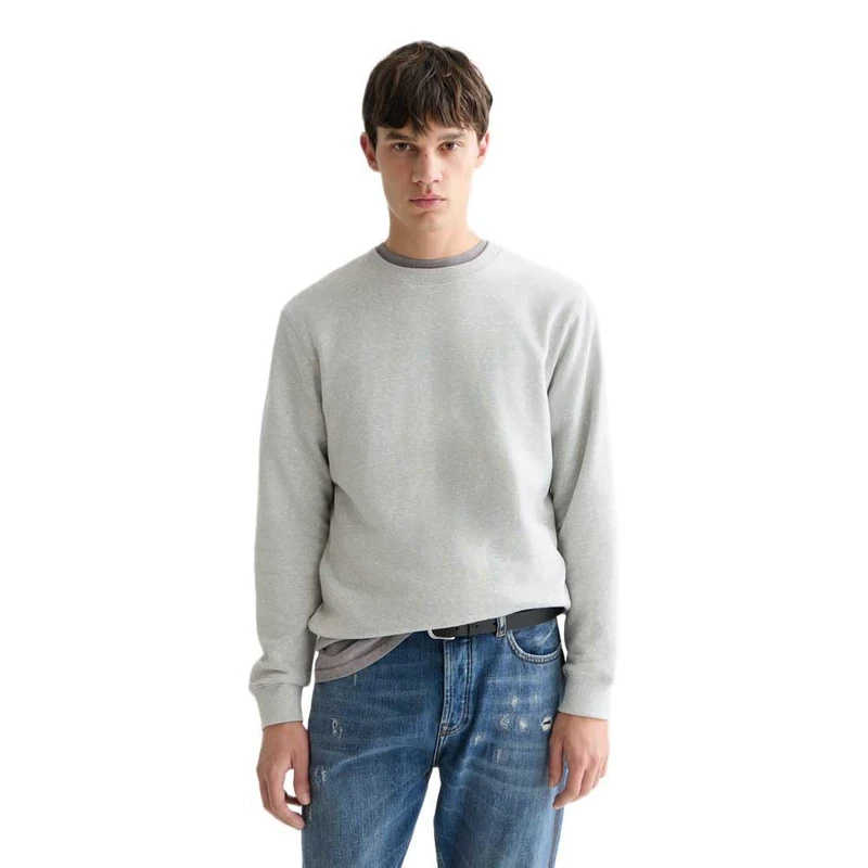 SCOTCH & SODA Men's Melange Crewneck Sweatshirt, Grey Heather 030, XL