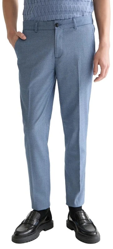 SCOTCH & SODA Men's Mott Chino Casual Pants, Pageant Blue Melange 401, 33W x 32L