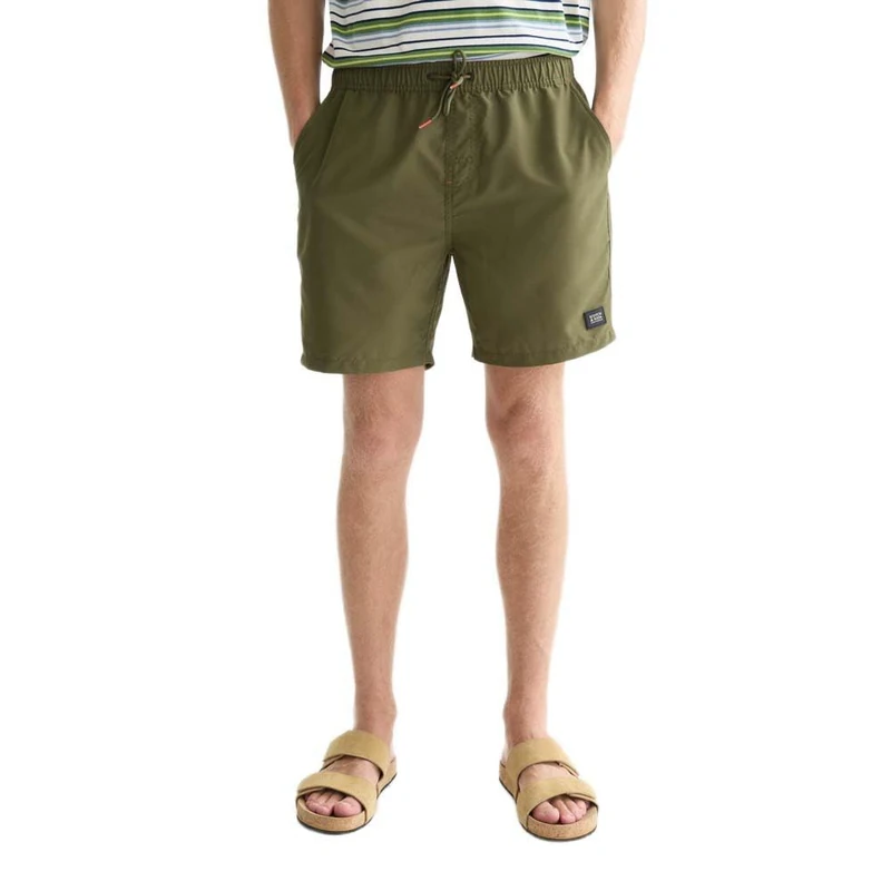 SCOTCH & SODA Men's Mid Length Swimshort Board Shorts, Olive Night 250, M - Image 1