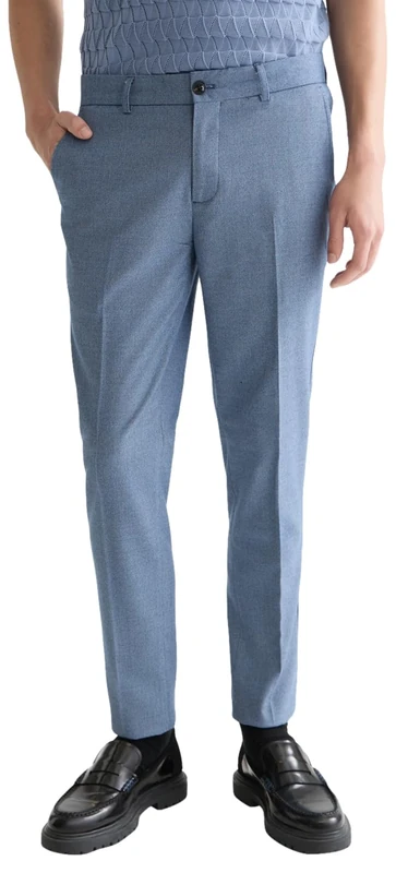 SCOTCH & SODA Men's Mott Chino Casual Pants, Pageant Blue Melange 401, 33W x 34L