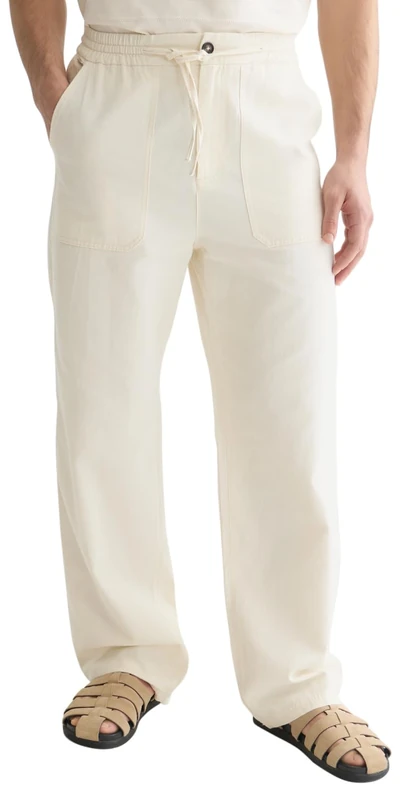 SCOTCH & SODA Men's Linen Blend Sweatpant Casual Pants, Eggnog 270, XL - Image 1