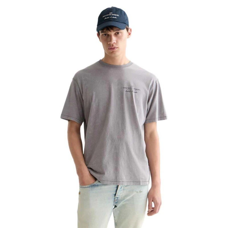SCOTCH & SODA Men's Basquiat Relaxed-Fit T-Shirt, Steel Grey 050, XXL