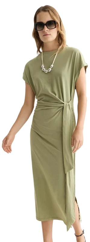 Scotch & Soda Women's Knotted Dress Casual, Oil Green U362, XL