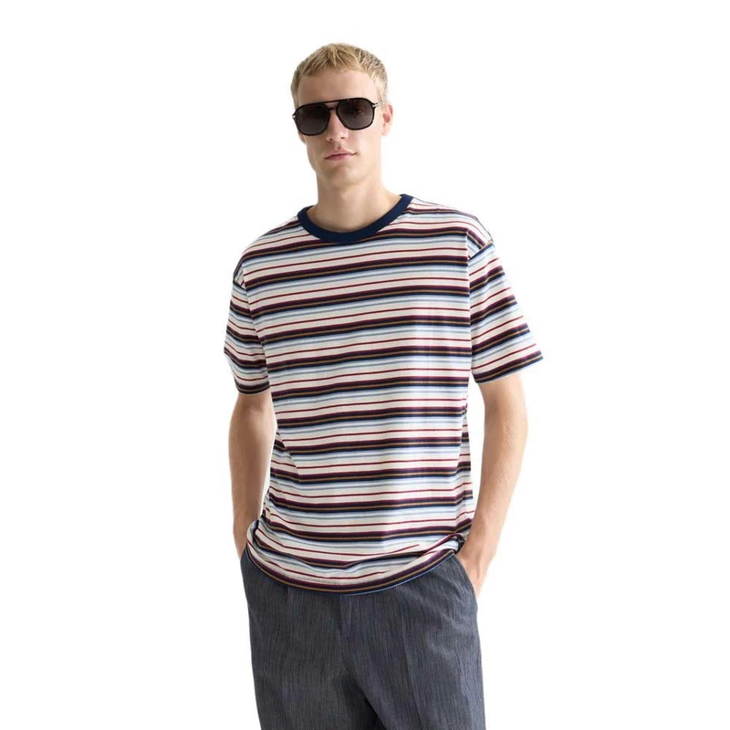 SCOTCH & SODA Striped Relaxed-Fit T-Shirt - Image 1