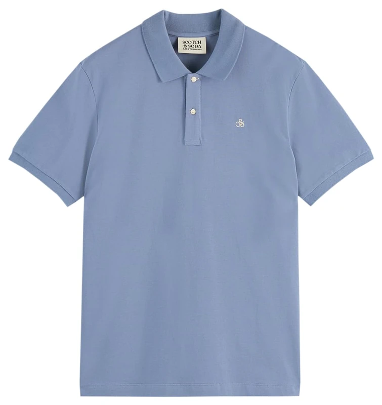 SCOTCH & SODA Men's Logo Polo Shirt, Infinity 410, L