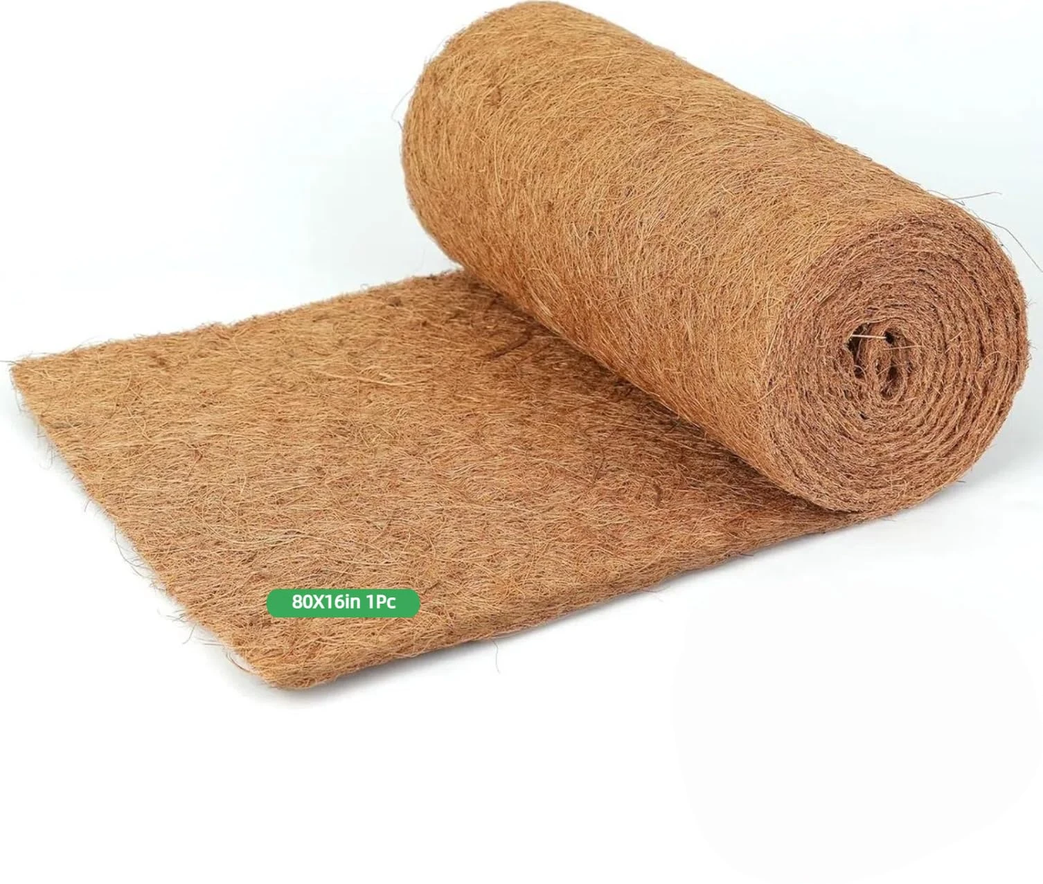 Stepfowarder Coco Liner Roll 2m*0.40m/80" x 16", Natural Coconut Fiber Mat for Planter Window Box Hanging Basket, Reusable Coconut Coir Matting Planter Liner Sheet Garden (2m*0.4m/80" x 16")