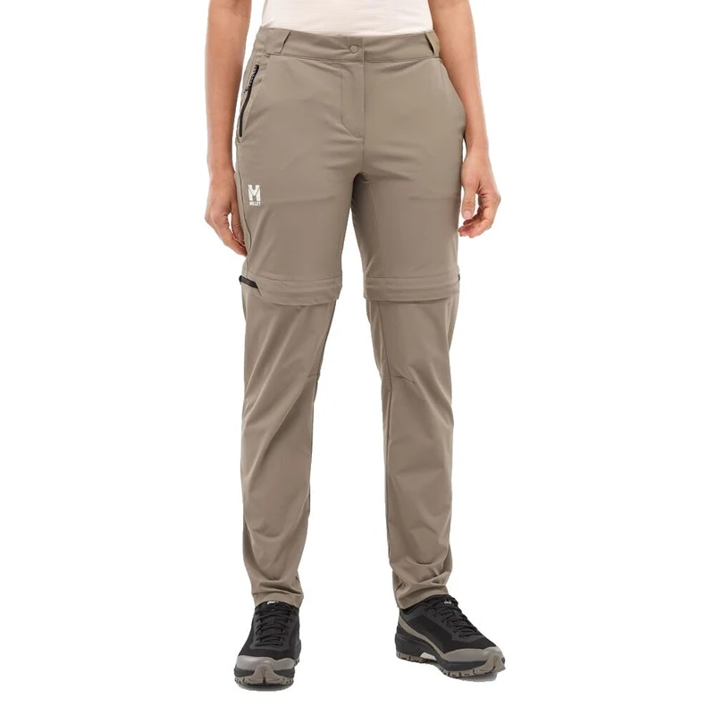 MILLET UBIC Stretch Zip Off Women's 2-in-1 Durable Breathable and Versatile Hiking Trousers for Trekking Beige