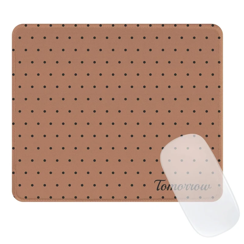 Ksriylm Square Cute Polka Dot Mouse Pad,Office Home Personalized Mouse Mat Design with Waterproof and Non-Slip Rubber Base,Funny Retro Gaming Mat for Daily Office