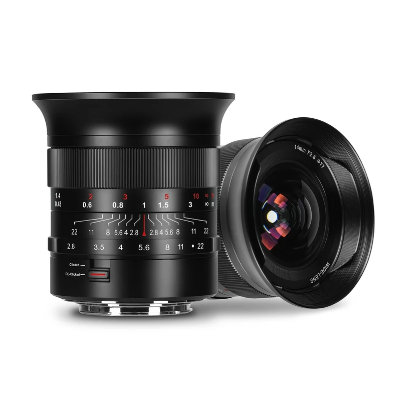 7artisans MF14mm F2.8 Full Frame Ultra Wide Angle 114° Large Aperture Prime Lens Compatible for Sony E Mount FX3, FX30, A1,A9, A7m,A7r,A7s, A7c Series Mirrorless Camera