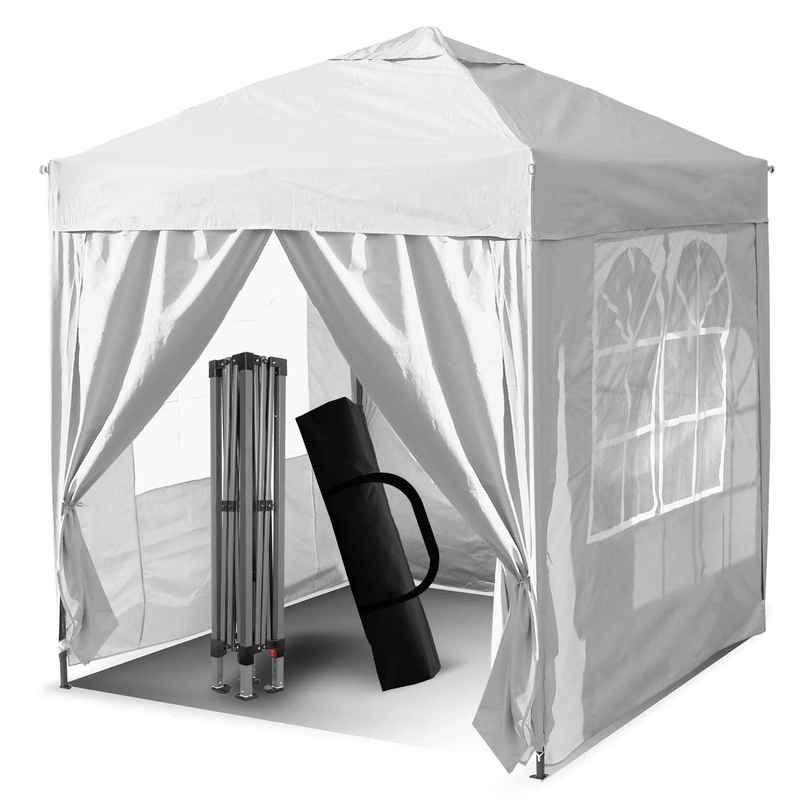 Pop Up Gazebo, Gazebo with Removable Sidewalls, Sturdy Frame, Weather-Resistant Protection, Ideal for Outdoor Events, Parties, and Markets (White)