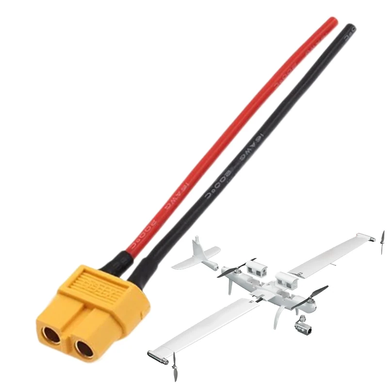 XT60 Extension Cable – XT60 Connector Plug Cable, Wire Adapter | Male to Female Plug Accessories for Drone Solar Panel RC Car Battery Charging Setup Station Upgrade Outdoor Hobby Use