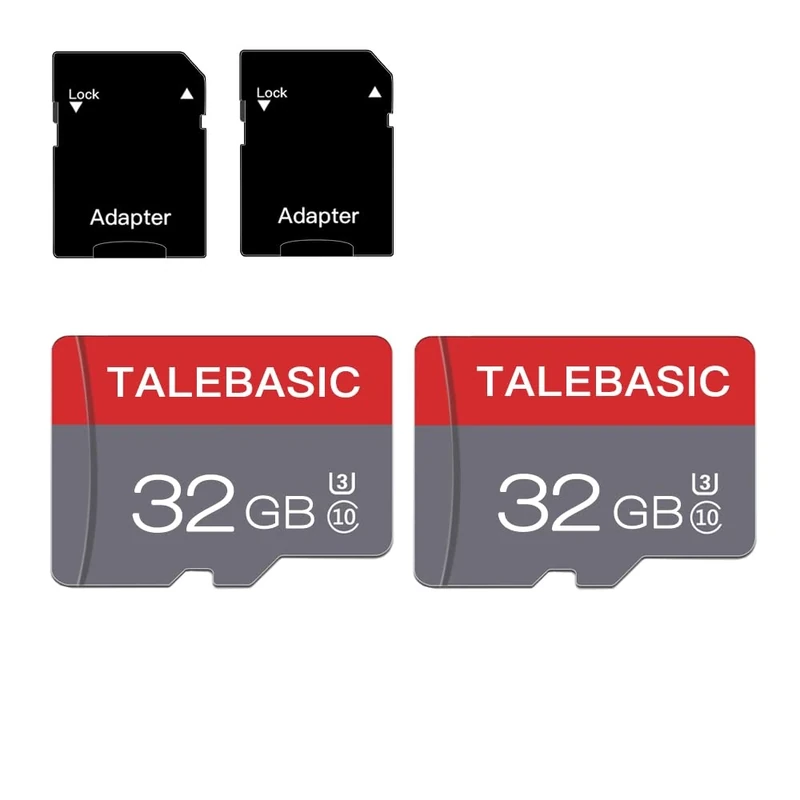 32GB Micro Card Class 10 Memory Card with sd adapter Fast speed TF Card for Tablet/Mobile Phone/Camera/Car Audio/Game Console(2 Pcs 32GB)