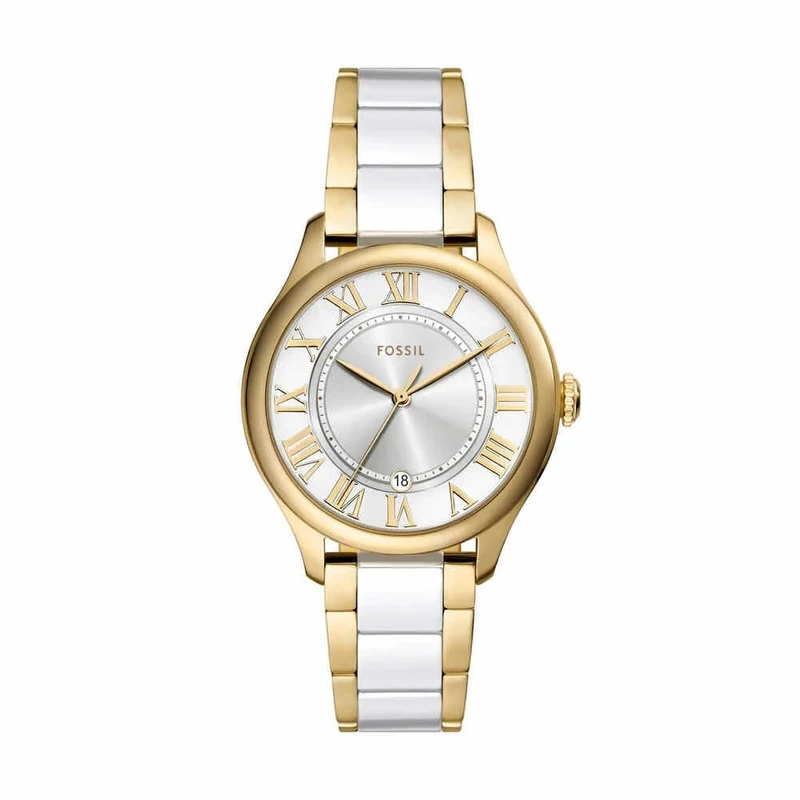 Fossil Gilmore Watch for Women, Quartz Three Hand Date Movement with Stainless Steel or Leather Strap