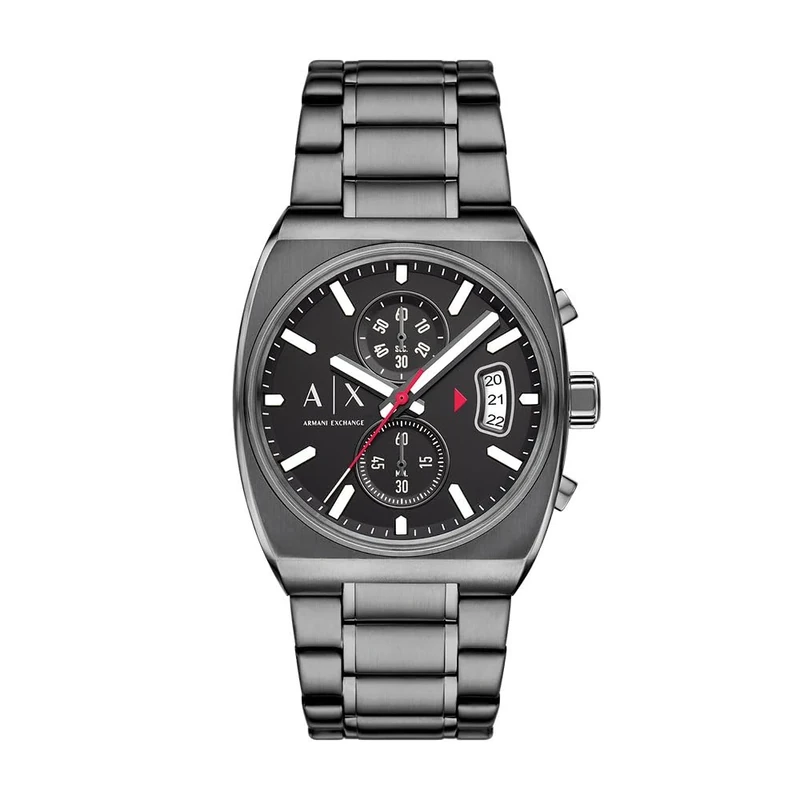 Armani Exchange Watch for Men, Quartz Chronograph Movement and 40 mm Case Size with Stainless Steel Strap, Gunmetal Grey