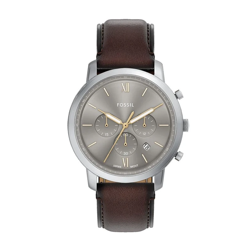 Fossil Neutra Watch for Men, Quartz Chronograph Movement with Leather Strap