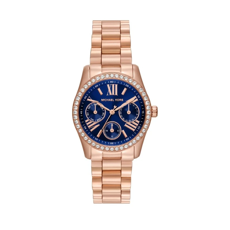 Michael Kors Lexington Watch for Women, Quartz Chronograph Movement with Stainless Steel Strap