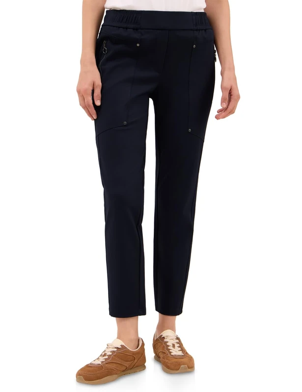 Cecil Women's Casual Fit Trousers, Urban Dark Blue, L / 28L
