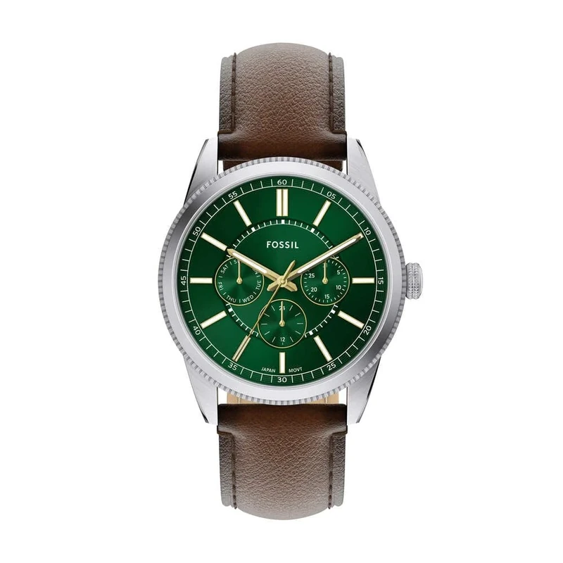 Fossil Pearson Watch for Men, Quartz Multifunction Movement with Stainless Steel or Leather Strap