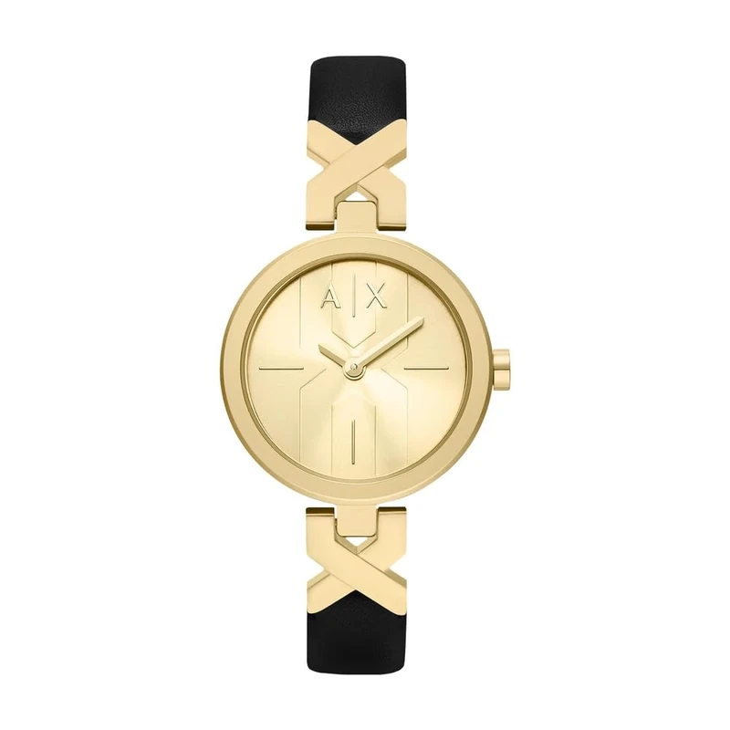 Armani Exchange Watch for Women, Quartz Two-Hand Movement and 32 mm Case Size with Stainless Steel Strap, Intense Rose Gold