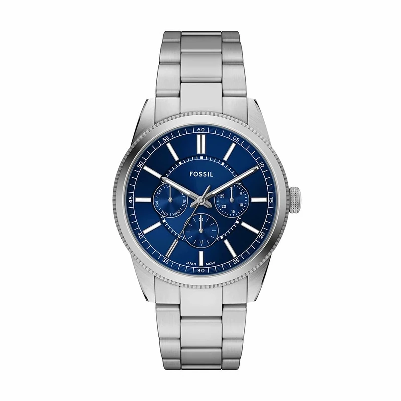 Fossil Pearson Watch for Men, Quartz Multifunction Movement with Stainless Steel or Leather Strap
